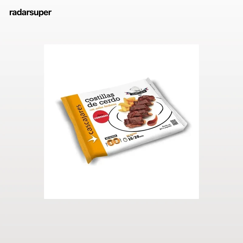 Costillas de cerdo asadas con salsa barbacoa al estilo americano Cascajares 550 g