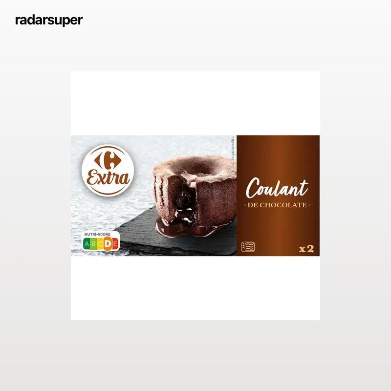 Coulant de chocolate Carrefour Extra pack de 2 unidades de 90 g.