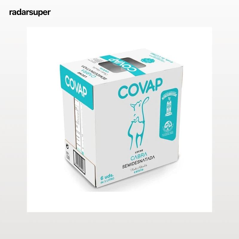 COVAP Leche de cabra semidesnatada de origen español  6 x 1l.