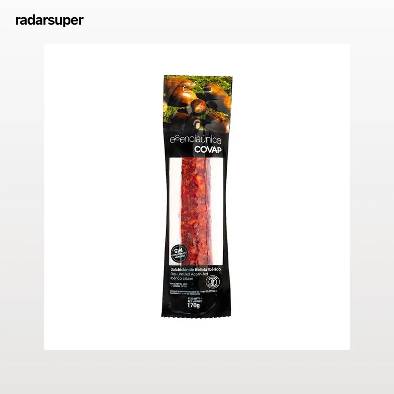 COVAP Salchichón de bellota ibérico, curado en tripa fibran COVAP Esenciaúnica 170 g.