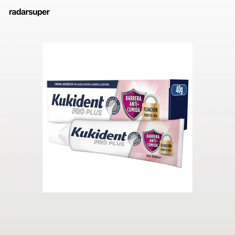 Crema adhesiva para prótesis dentales sin sabor Pro Plus Kukident 40 g.