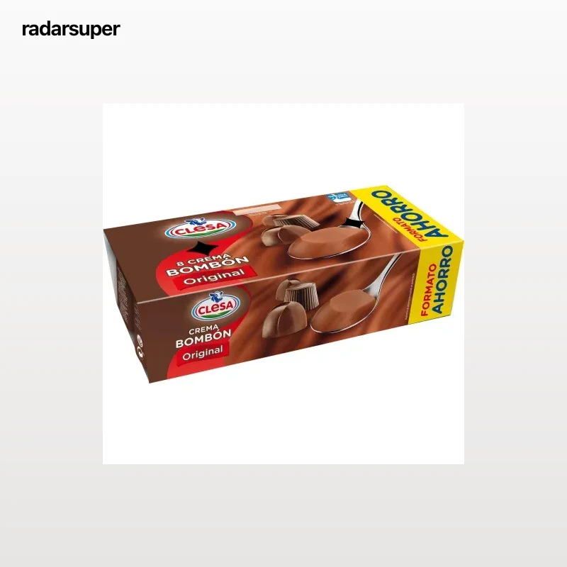 Crema bombón Original Clesa sin gluten pack de 8 unidades de 125 g.