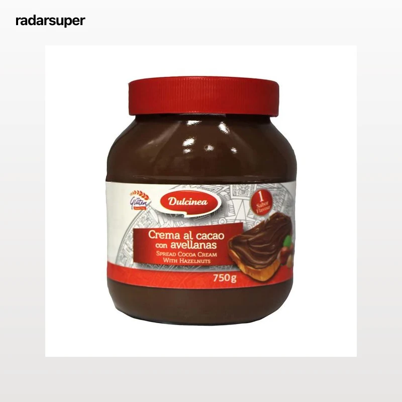 Crema al cacao con avellanas (1 sabor), ideal para untar DULCINEA 750 g.