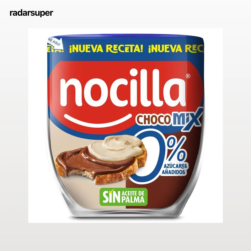 Crema de cacao y leche de avellanas dúo 0% Nocilla 180 g