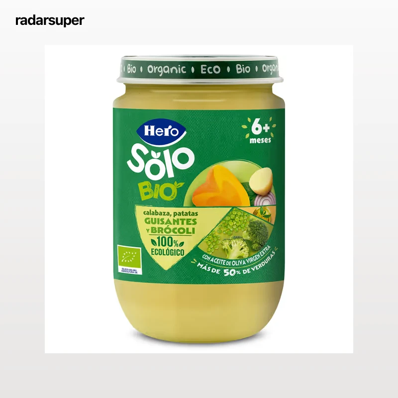 Crema de calabaza y puré de patatas 100% ecológica Hero 190 g