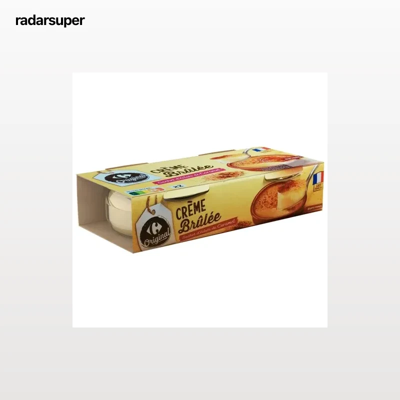 Crema catalana Original Carrefour pack de 2 unidades de 100 g.