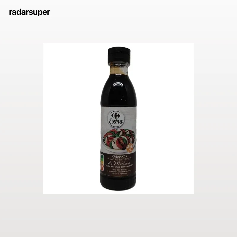 Crema con vinagre balsámico de módena Carrefour Extra sin gluten 250 ml.