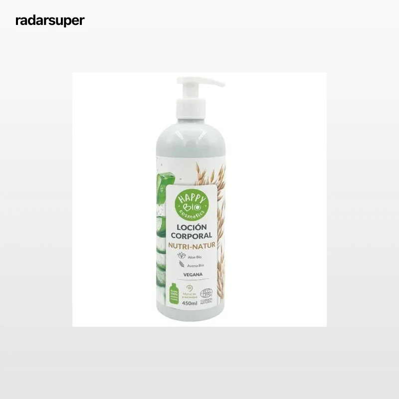 Crema corporal nutri-natur aloe ecológico Happy Bio 450 ml.