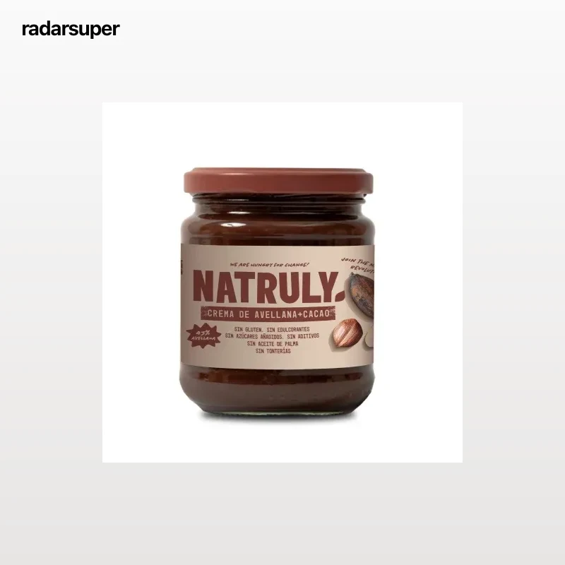 Crema de avellanas y cacao Natruly sin gluten 300 g.
