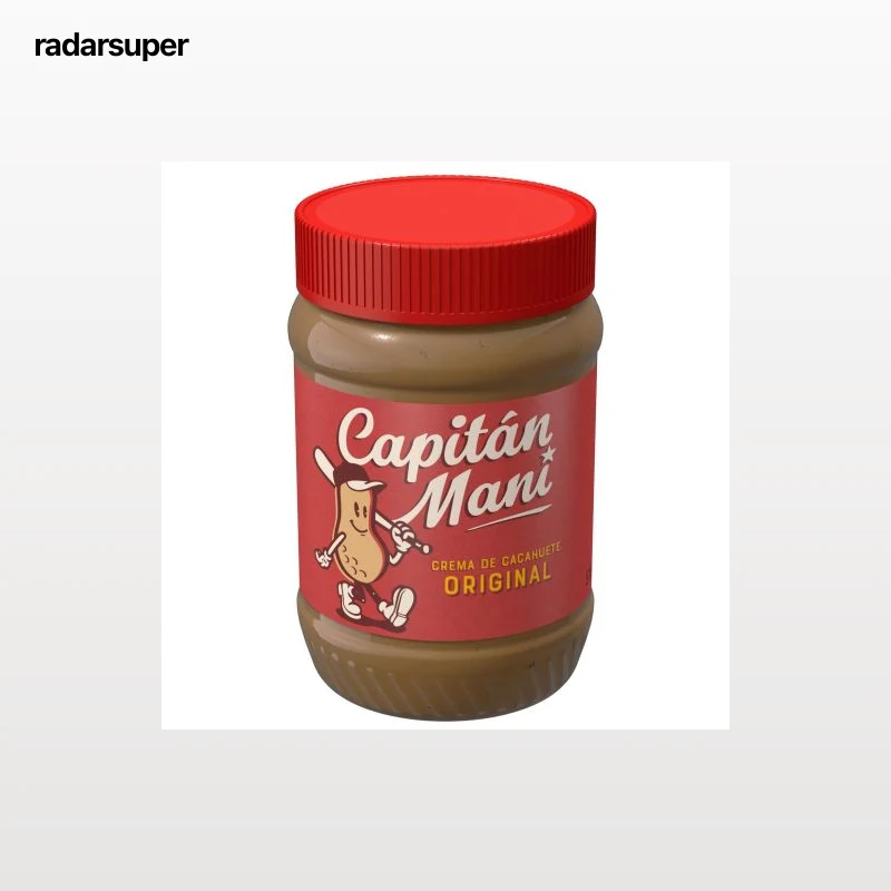 Crema de cacahuete suave Capitán Maní sin gluten y sin lactosa 510 g.