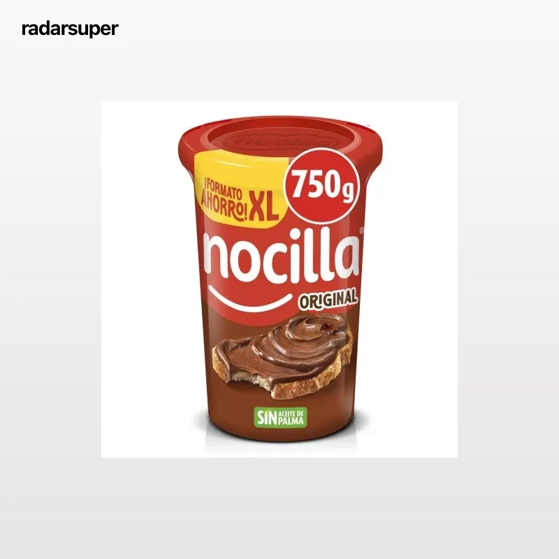 Crema de cacao con avellanas Nocilla sin gluten 750 g.