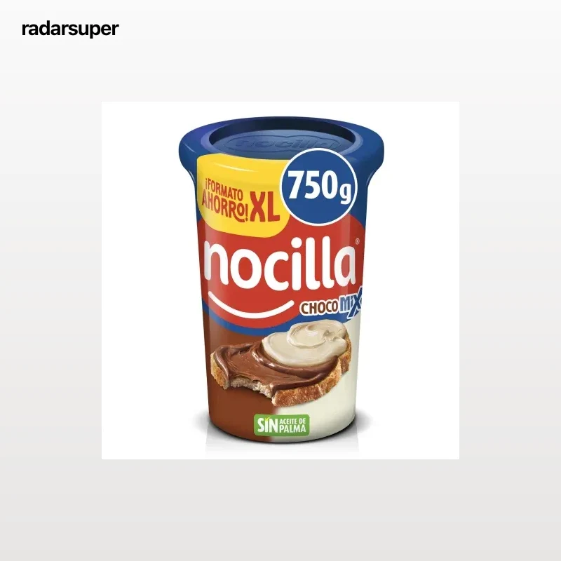 Crema de cacao y leche con avellanas Nocilla sin gluten 750 g.