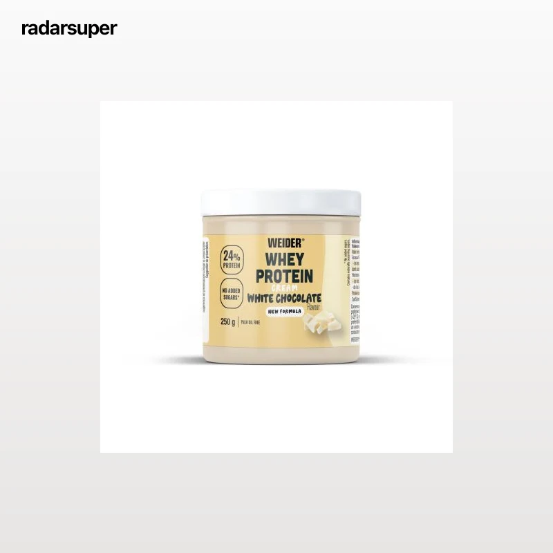 Crema de chocolate blanco alta en proteína Weider sin azúcar añadido 250 g.
