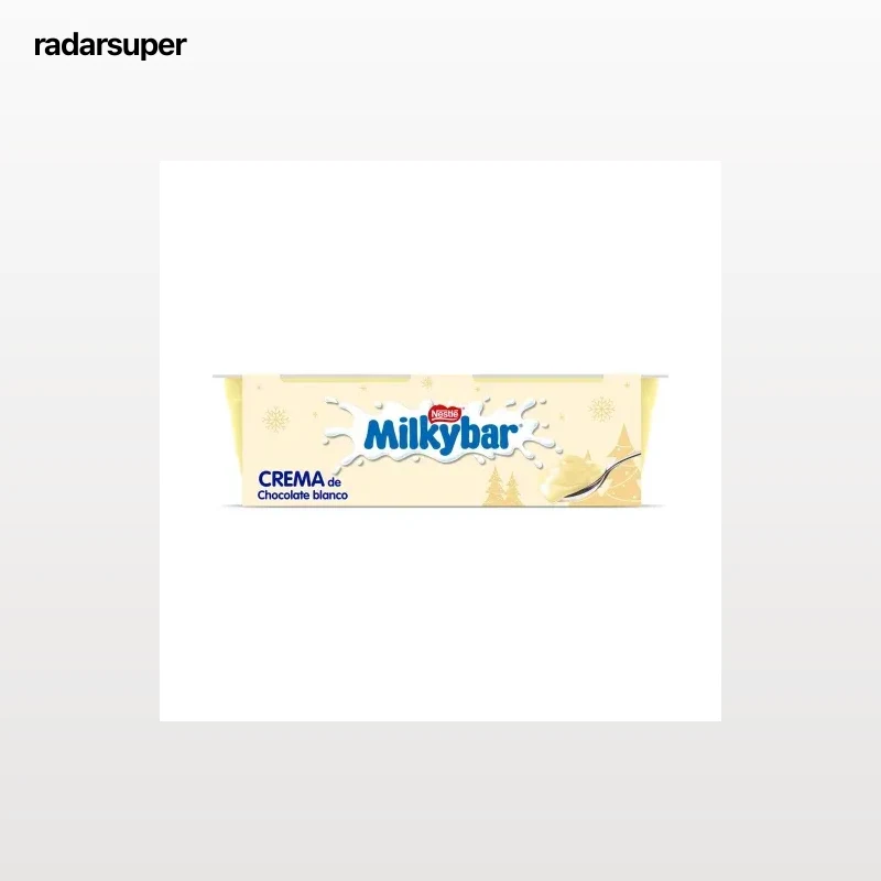 Crema de chocolate blanco Nestlé Milkybar sin gluten pack de 2 unidades de 70 g.