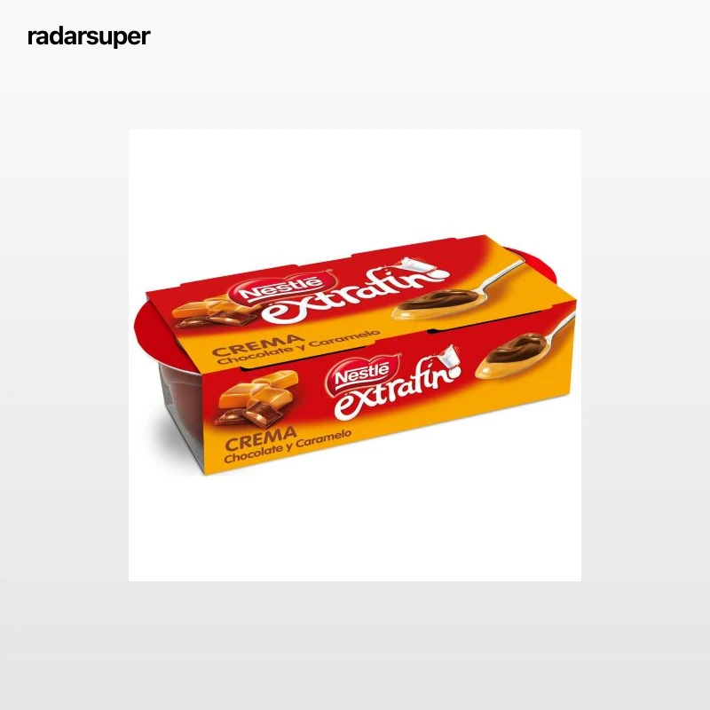 Crema de chocolate y caramelo Extrafino Nestlé pack de 2 unidades de 70 g.