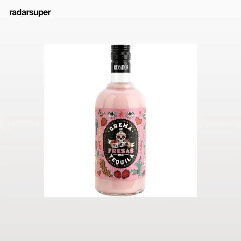 Crema de fresa con tequila Regidor botella 70 cl.
