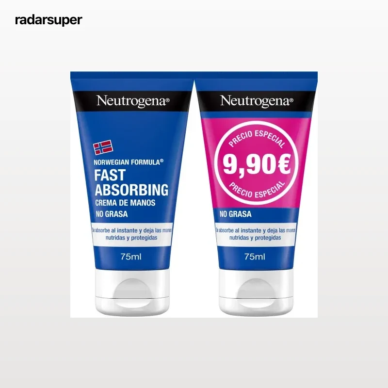 Crema de manos rápida absorción Neutrogena pack 2 unidades 75 ml.