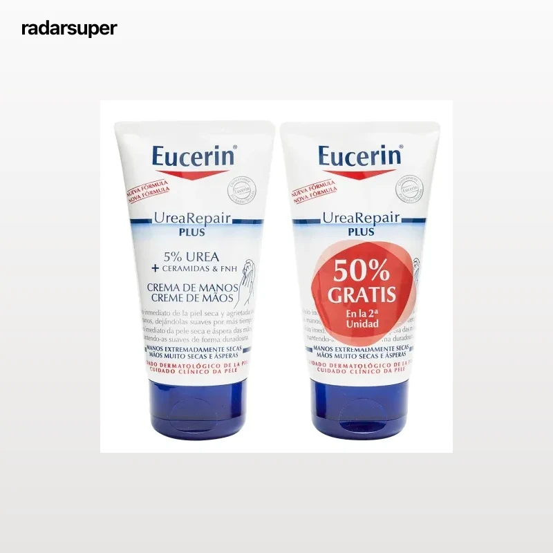 Crema de manos Urea Repair Plus Eucerin pack de 2 unidades de 75 ml.