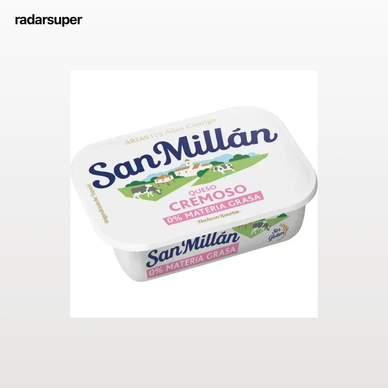 Crema de queso 0% materia grasa San Millán 175 g.