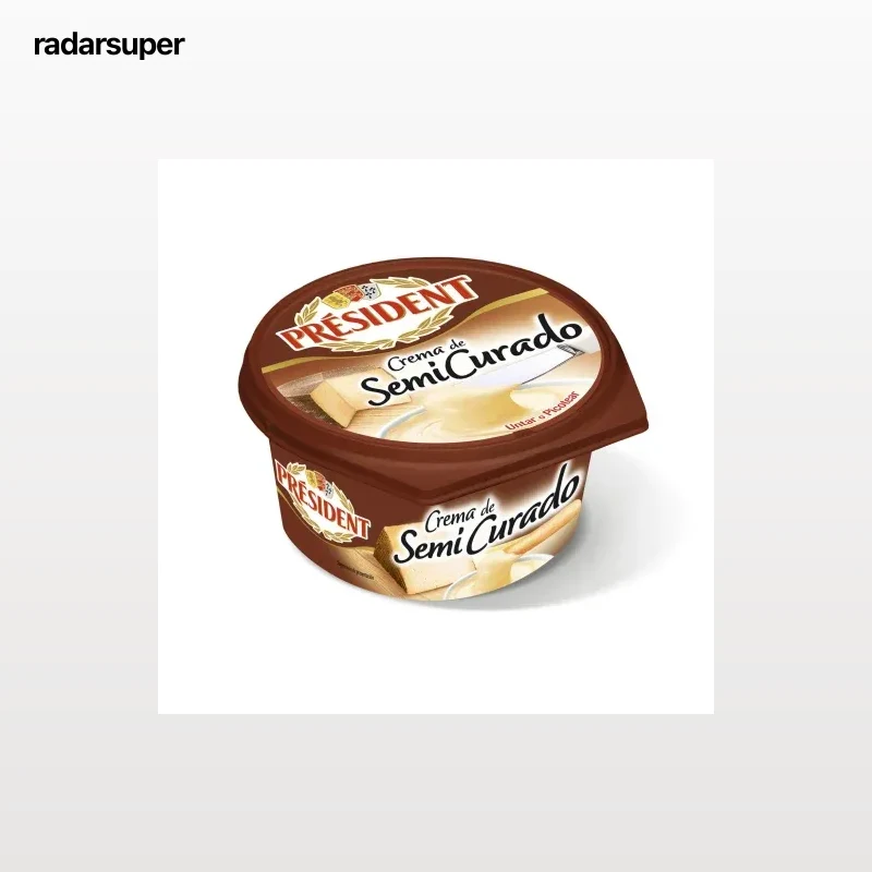 Crema de queso semicurado Président 125 g.