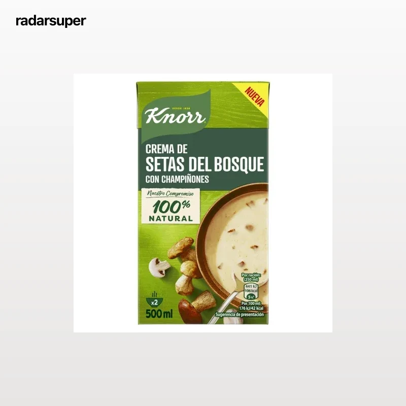 Crema de setas del bosque con champiñones Knorr 500 ml.