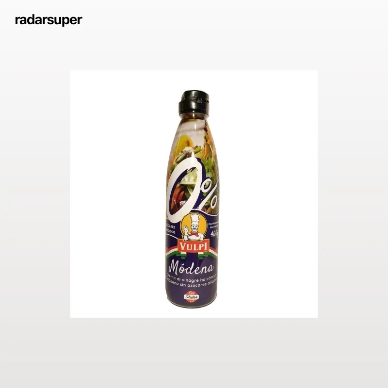 Crema de vinagre balsámico de módena sin azúcar Vulpi sin gluten 400 ml.