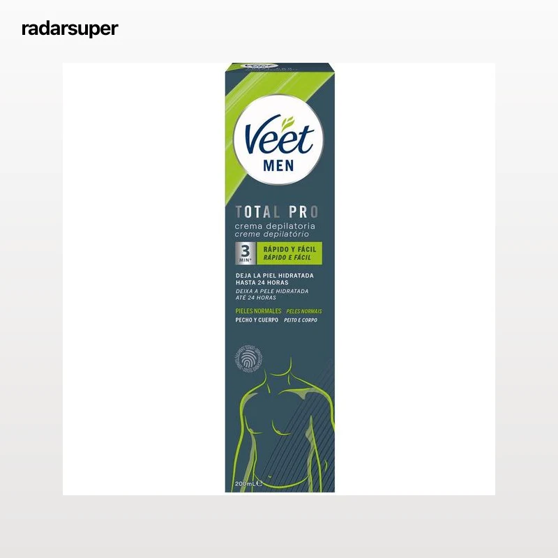Crema depilatoria Veet men tubo 200ml para el cuerpo y piel normal