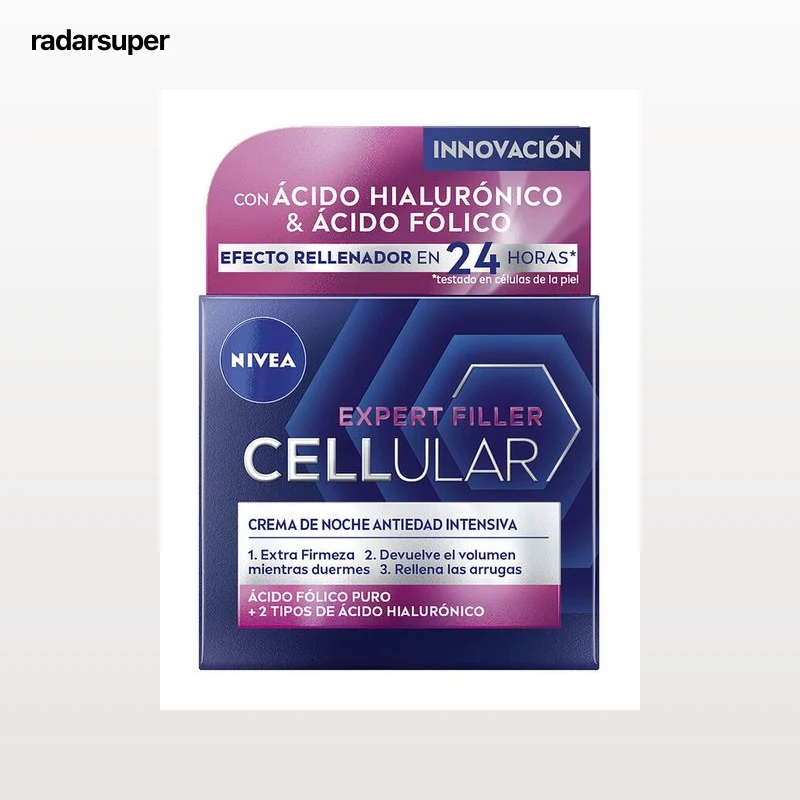 Crema Facial Antiedad Intesiva Noche Nivea 50Ml Cellular Ácido Hialurónico & Ácido Fólico