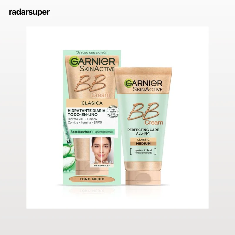 Crema facial Garnier skinactive 50ml BB Cream hidratante tono medio