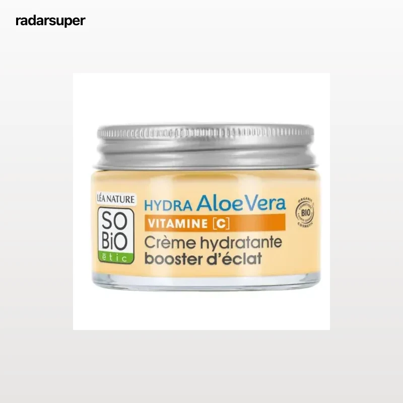 Crema facial hydra aloe vera vitamina C ecológico Sobio 50 ml.