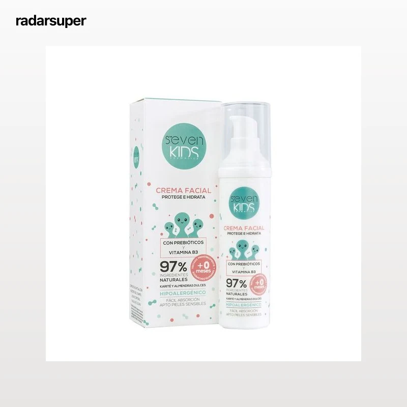 Crema Facial Infantil Seven Kids 50Ml Con Prebióticos Y Vitamina B3 Hipoalergénico