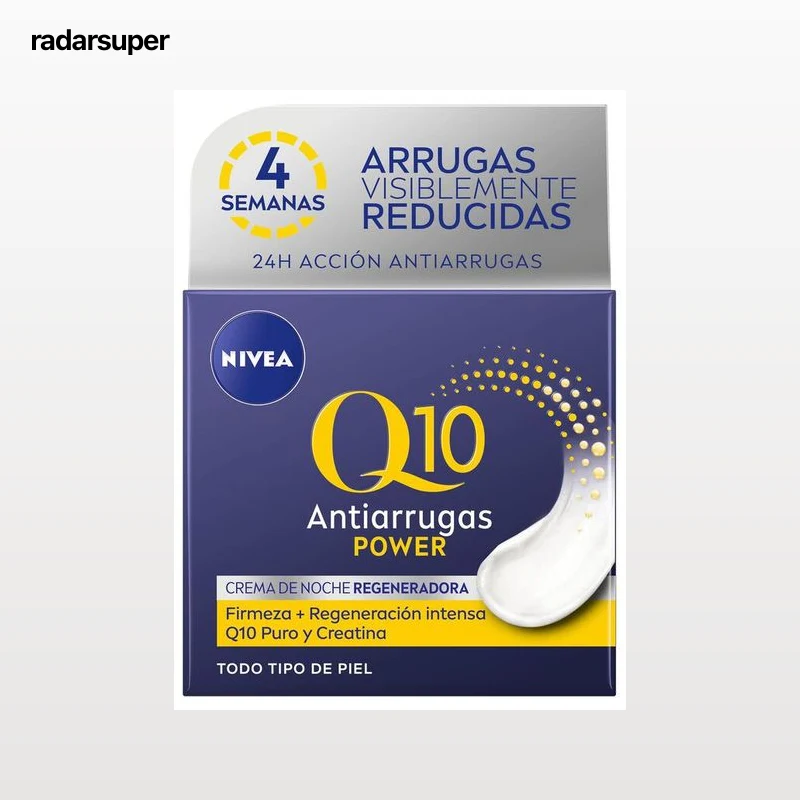 Crema facial de noche Nivea Q10 50ml power antiarrugas piel normal