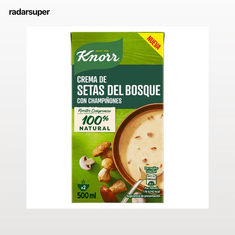 Crema Knorr 500ml setas del bosque con champiñones