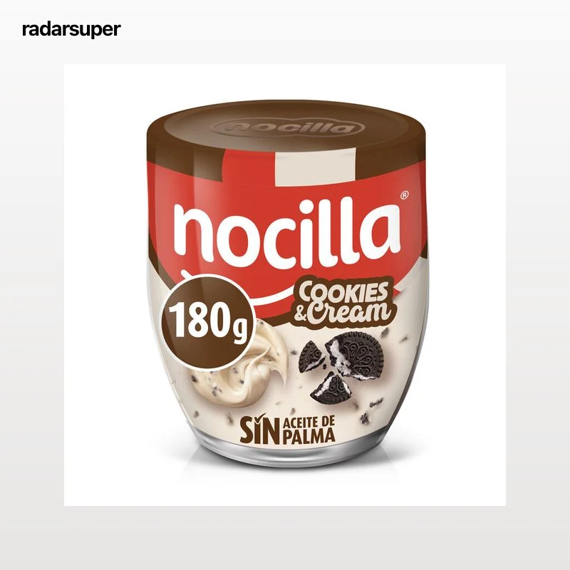 Crema de leche y avellanas cookie&cream Nocilla 180g