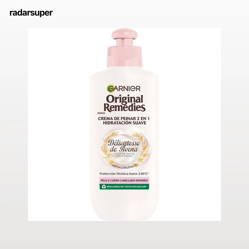 Crema de peinar 2 en 1 original remedies de Garnier 200ml avena