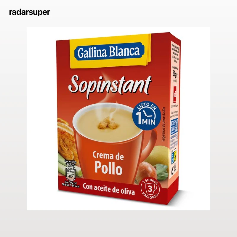 Crema de pollo con picatostes Gallina Blanca Sopinstant 63 g