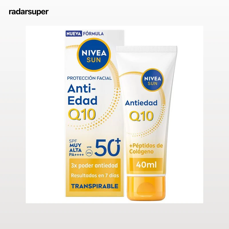 Crema solar facial factor 50 antiedad Nivea 40ml