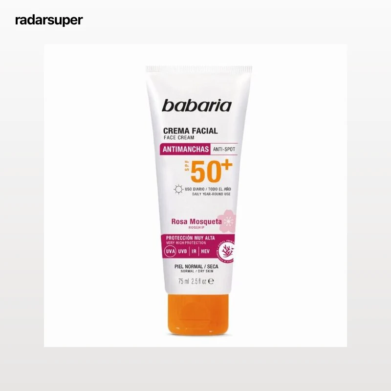 Crema Solar Facial Stick Babaria 75ml F50 Rosa Mosqueta