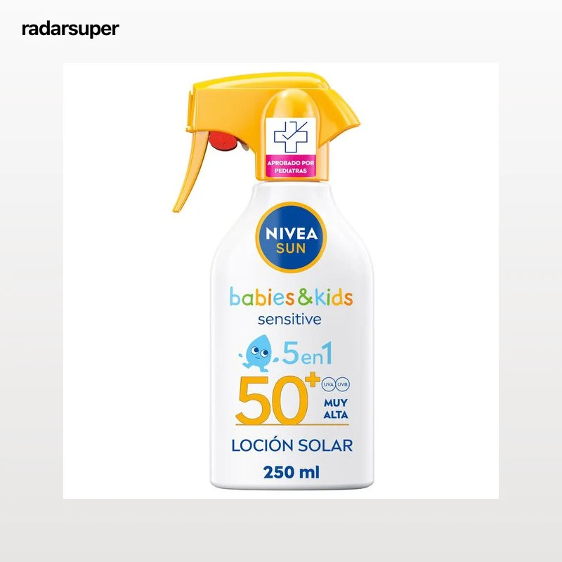 Crema solar pistola factor de protección 50 babies & kids sensitive Nivea 250 ml