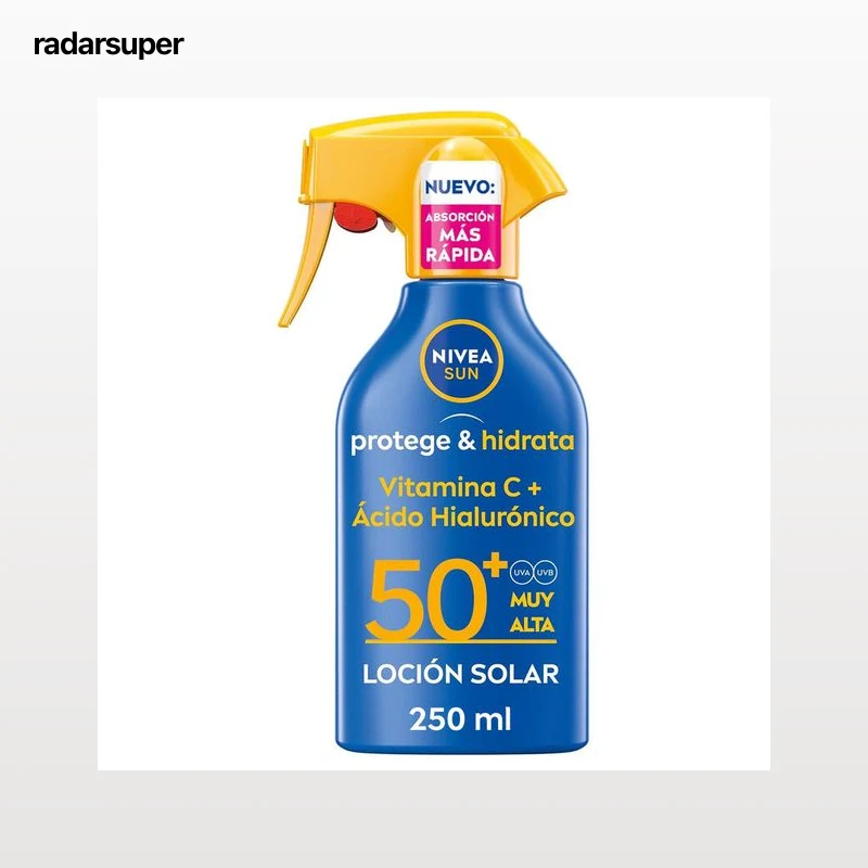 Crema solar pistola factor de protección 50 protege e hidrata Nivea 250ml