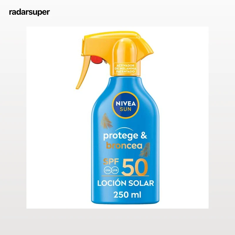 Crema solar pistola protege y broncea Nivea 250 ml