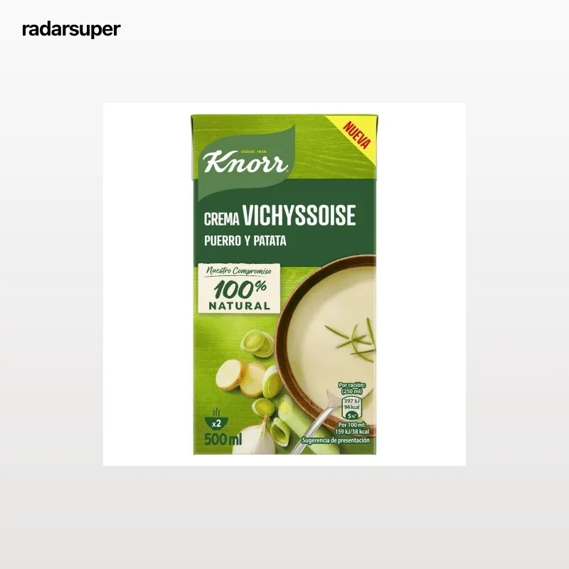 Crema vichyssoise de puerro y patata Knorr brik 500 ml.