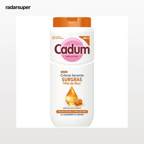 Crème lavante surgras miel de fleur Cadum peaux sèches 500ml