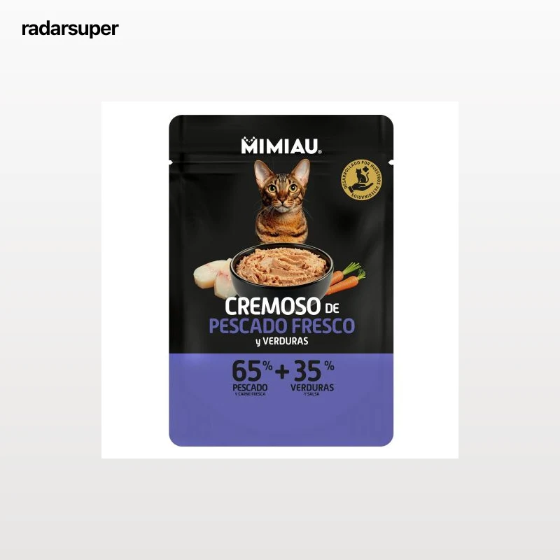 Cremoso de pescado y verduras para gato Mimiau 85 g.