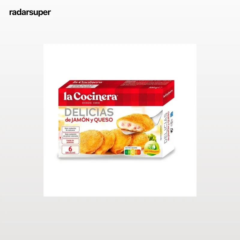 Crêpes empanados rellenos de bechamel con jamón y queso La cocinera 300 g.