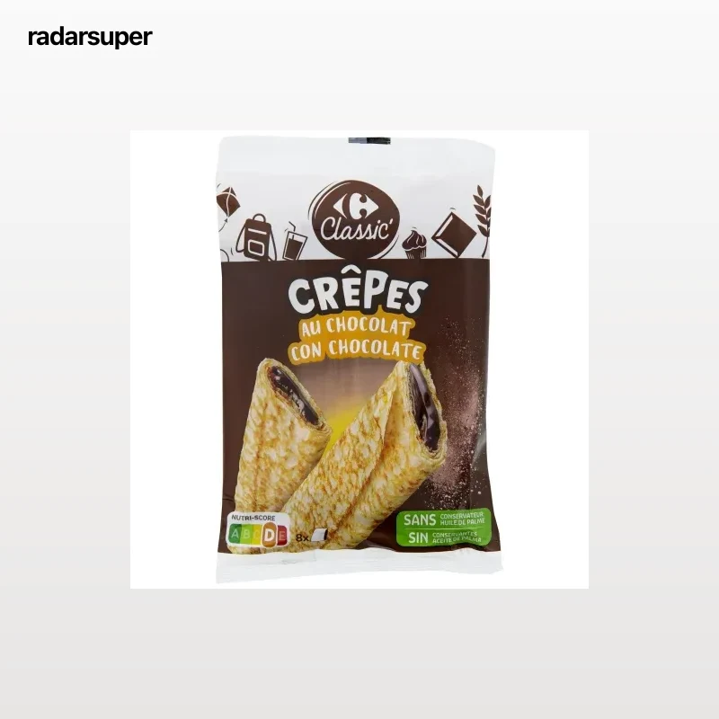 Crepes rellenos de chocolate Carrefour Classic' 256 g.