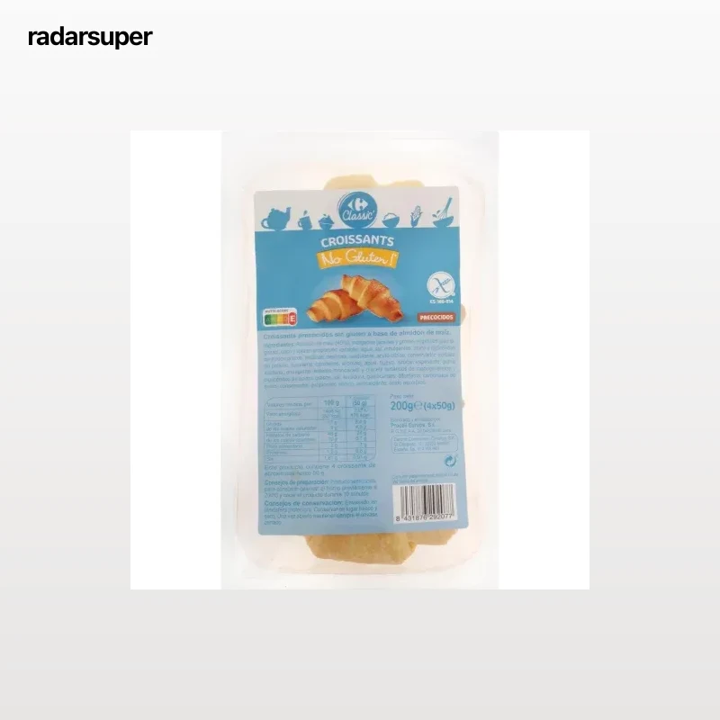 Croissant Classic Carrefour No Gluten sin gluten 200 g.