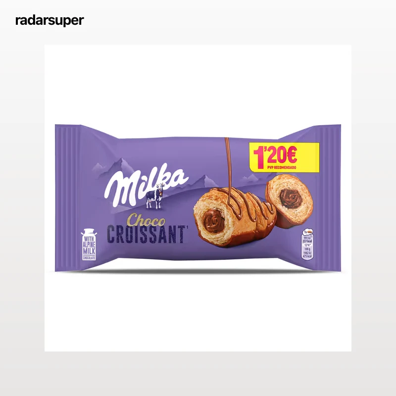 Croissant relleno de chocolate Milka 50 g