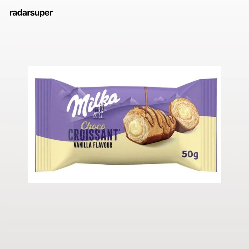 Croissant con sabor a chocolate y vainilla Milka 50g