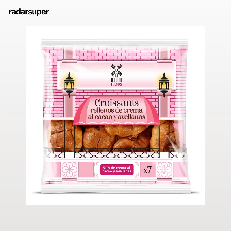 Croissants rellenos de cacao y avellanas El molino de Dia 315 g